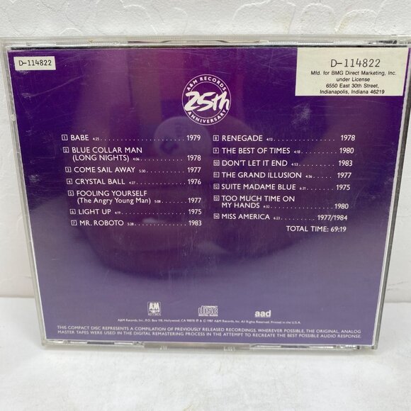 Styx Classics Volume 15 CD 25th Anniversary Edition Jewel Case 14 Tracks - Picture 4 of 4